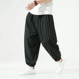 Ceekoo  Spring Summer Harajuku Casual Men's Pants Cotton Striped Joggers Fashion Harem Baggy Pants For Man