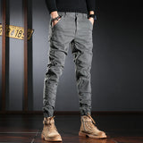 Ceekoo Streetwear Fashion Men Jeans Elastic Stretch Slim Fit Spliced Designer Casual Cargo Pants Hombre Hip Hop Joggers Men Overalls