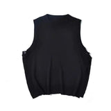 Ceekoo Slim Fit Sweater Vest Men Warm Fashion Casual Knitted Pullover Men Korean Loose Sleeveless Sweater Mens Jumper Clothes M-3XL