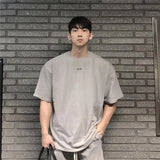 Ceekoo Hip Hop Oversize M-3xl Men Loose Fitness T Shirt Fashion Gym Running T-shirts Summer Gym Short Sleeve Cotton Casual Tees Tops