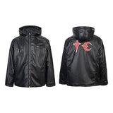 Ceekoo  -  NEW Thug Club High-quality Heavyweight Ins Cotton Leather Jacket Casual Hooded High Street Loose Vintage Street Rock Men Women