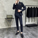 Ceekoo ( Blazer+Vest+Pants ) Groom Wedding Male Suit Luxury Brand Fashion Striped Men's Casual Business Office Double Breasted Suit