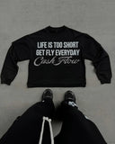 Ceekoo  -  Y2K Streetwear Men Gothic Diamond Patchwork Long Sleeve Fashion Letter Tracksuit Hip Hop Punk Style Women Casual Sportswear Tops