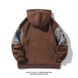 Ceekoo  -  Spring Autumn New Men's Hoodies Embroidered Patterns Loose Fashion Korean Streetwear Hooded Coat Male Casual Hoodie M-5XL