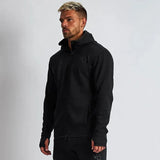 Ceekoo  New Men's Gym Cotton Sports Hoodies Jogger Fashion Zipper Jacket Casual Hooded Brand Male Clothing Running Coat Fitness Wear