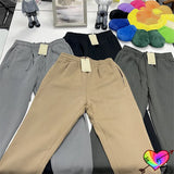 Ceekoo  Long Drawstring Season 6 Pants  Men Women Blank Kanye West Pants Terry Cotton Hip Hop Solid Ye Sweatpants