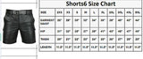 Ceekoo New Solid Color PU Leather Pants Casual Men's Short Leather Pants Summer Fashion Trend Club Punk Style Shorts for Men