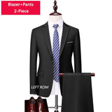 Ceekoo M-6XL ( Jacket + Vest + Pants ) Boutique Pure Color Mens Business Formal Suit 3Piece Set and Two-piece Set Groom Wedding Dress