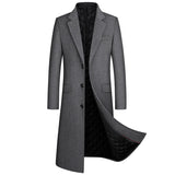 Ceekoo Autumn Winter Long Wool Coat Men Fashion Pea Coat Jacket Wool & Blends Jackets Mens Woolen Overcoat