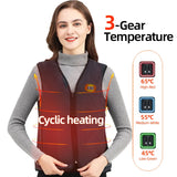 Ceekoo Heated Vest Men Women Rechargeable Warming Self Heating Vest Fleece Electric Heated Jacket Clothing Thermal Waistcoat