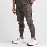  Ceekoo Pocket New Men's Cargo Pants Summer Thin Slim Quick-drying Elastic Leggings Running Training Sweatpants Casual Trend Trousers