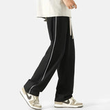 Ceekoo American Striped Casual Pants Men's Spring and Autumn Loose Straight Trousers Versatile and Comfortable