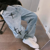 Ceekoo Jeans Men Wide Leg Cargo Pants Streetwear Baggy Men Korean Fashion Loose Straight Male Clothing Y2K Hip Hop Style Male Trousers