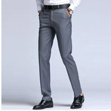 Ceekoo  Casual men's dress pants Straight suit pants Men's business men's pants Black slim men's formal dress elegant and generous