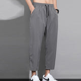 ceekoo Men Jogging Sweatpants Summer Ice Silk Quick-Dry Running Tracksuit Sport Trousers Oversized Wide Leg Drawstring Casual Pants 8XL