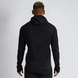 Ceekoo  New Men's Gym Cotton Sports Hoodies Jogger Fashion Zipper Jacket Casual Hooded Brand Male Clothing Running Coat Fitness Wear