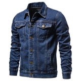 Ceekoo  -  fall outfits men New Men Solid Color Slim Fit Denim Jacket for Spring Autumn Foreign Trade Korean Fashion Casual Cardigan Jacket