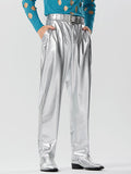 Ceekoo Mens Shiny Metallic Stretchy Night Club Pants