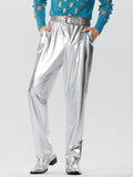 Ceekoo Mens Shiny Metallic Stretchy Night Club Pants