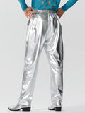 Ceekoo Mens Shiny Metallic Stretchy Night Club Pants