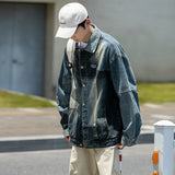 Ceekoo  Autumn New Men Denim Jackets Korean style Male Patchwork Coat Streetwear Casual Couple Jacket Ins Tide Jean Jackets