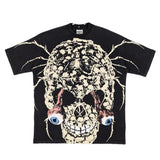 Ceekoo  -  Streetwear T Shirt Y2K Round Neck Cotton Short Sleeve Tops Men's Punk Rock Retro Skeleton Skull Print Oversized TShirt Clothes