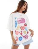 Ceekoo  -  Harajuku Ice Cream Graphic T Shirts Casual Streetwear Gothic Clothes Oversized Retro Style Y2k Tops Goth Women Clothing