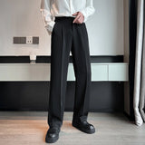 Ceekoo  -  White Gray Black Suit Pants Men Slim Fashion Social Mens Dress Pants Korean Straight Pants Mens Office Formal Trousers M-3XL