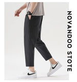 Ceekoo Korean Fashion Spring And Autumn And Summer New Men'S Casual Sports Trousers Versatile Handsome Loose M-8Xl126Kg 9-Point Pants