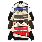 Ceekoo  -  Autumn and winter American baseball uniform jacket for men and women loose thin street racing suit Y2K long-sleeved jacket