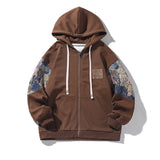 Ceekoo  -  Spring Autumn New Men's Hoodies Embroidered Patterns Loose Fashion Korean Streetwear Hooded Coat Male Casual Hoodie M-5XL