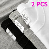 Ceekoo  2pcs Solid Color T-shirt 100% Cotton Men Women White O-Neck Loose Short-sleeved Basic Models All-match T-shirt Couple Tops Black