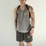 Ceekoo  -  Cotton Casual Vest Men Sexy Y2k Tank Top Summer Sports Fitness Loose Sleeveless T-Shirt High Street Hip Hop Camisole Suspenders