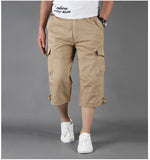 Ceekoo Summer New Fashion Men's Overalls Men's Loose Casual Straight Leg Pants Cropped Pants