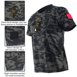 Ceekoo  Tactical Camouflage Multicam T-shirt Quick-drying Military Combat Army Camo Short Sleeve T Shirt Hunting Clothes