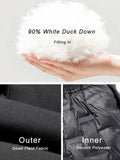 Ceekoo 90% White Duck Down Padded Thicken Winter Warm Cargo Pants Men Black Joggers Sportswear Sweatpants Thermal Down Wadded Trousers