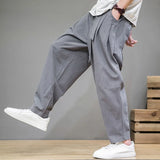 Ceekoo Spring Cotton Linen Pants Men Elastic Waist Casual Harem Pant Loose Sweatpants Traditional Chinese Trousers pantalons homme