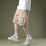 Ceekoo Cargo shorts men's summer loose-fitting five-point pants multi-pocket functional sports pants