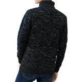 Ceekoo  New 100% Cotton Rib Knit Turtleneck Thick Sweater Men Vintage Winter Warm Knitwear Classical Pullovers Knit Jumper