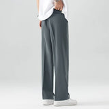 Ceekoo  New Casual Suit Pants  Light&Thin Korean Men's Pants Straight Loose Semi-Wide Sweatpants Soft Wide Leg Long Baggy Trousers