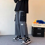 Ceekoo  Wide Leg Cargo Pants Streetwear Baggy Cool Pants Men Sweatpants Male Korean Fashion Function Straight Trousers Basketball