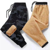 Ceekoo Winter Thick Fleece Pants Men Lambswool Warm Casual Drawstring Sweatpants Fashion Fleece Running Loose High Quality Joggers