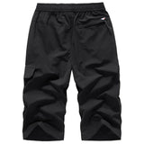 Ceekoo  Men's Summer Quick Dry 3/4 Pants Lightweight Capri Shorts Hiking Fishing Travel Casual Cargo Shorts Pants Men Gym Shorts 7XL 8XL