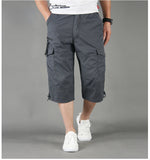 Ceekoo Summer New Fashion Men's Overalls Men's Loose Casual Straight Leg Pants Cropped Pants