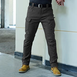 Ceekoo Outdoor tactical pants, men's slim fit elastic multi bag pants, waterproof and wear-resistant workwear pants