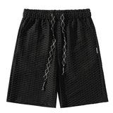 Ceekoo Summer Shorts Men Fashion Ice Silk Shorts Men Streetwear Loose Beach Shorts Mens Black Green Casual Shorts Male Oversized M-3XL