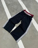 Ceekoo  - mens outfits American Retro Striped Patchwork Casual Pants Y2K Men and Women Streetwear Hip Hop Loose Fashion High Waist Straight Sweatpants