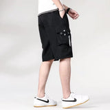 Ceekoo Men's summer thin outer wear trend ice sports sand casual cropped pants casual cargo shorts