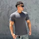 Ceekoo Summer New Men's T-Shirt Fashion Casual Men's Clothing Sports Fitness Pullover Gym Running Training Bodybuilding Short Sleeves