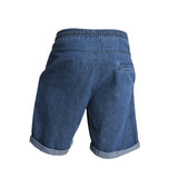 Ceekoo  -   New summer denim shorts men's solid elastics loose casual pants